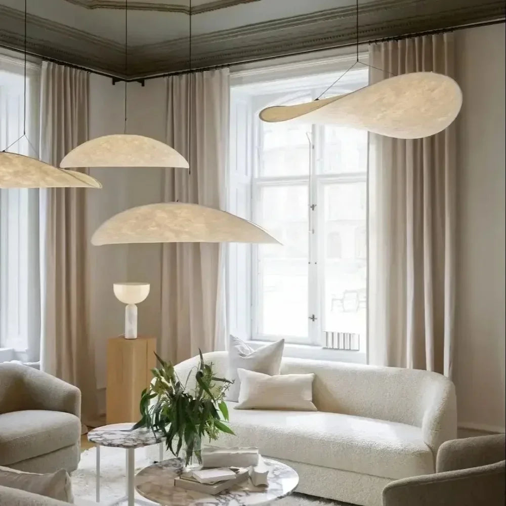 Modern LED Silk Pendant Lamp Nordic Creative Ceiling Pendant Restaurant Living Room Lighting Home Decoration Fabric Pendant Lamp