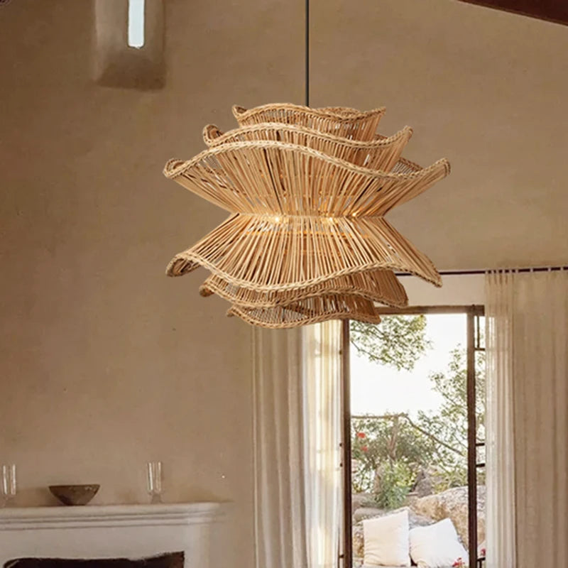 Creative Multi-level Rattan Lamp Nordic Designer Pendant Lights