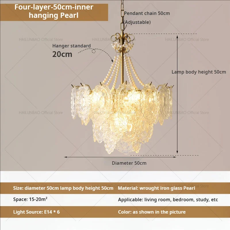French Light Luxury Crystal Chandelier