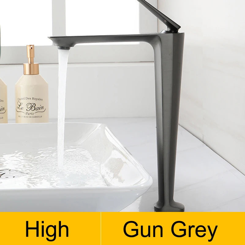 Waterfall Basin Sink Faucet Cold Hot Bathroom Washing Faucet Single Handle Shingle Hole Beautiful Arc Water Sink Tap Mixer