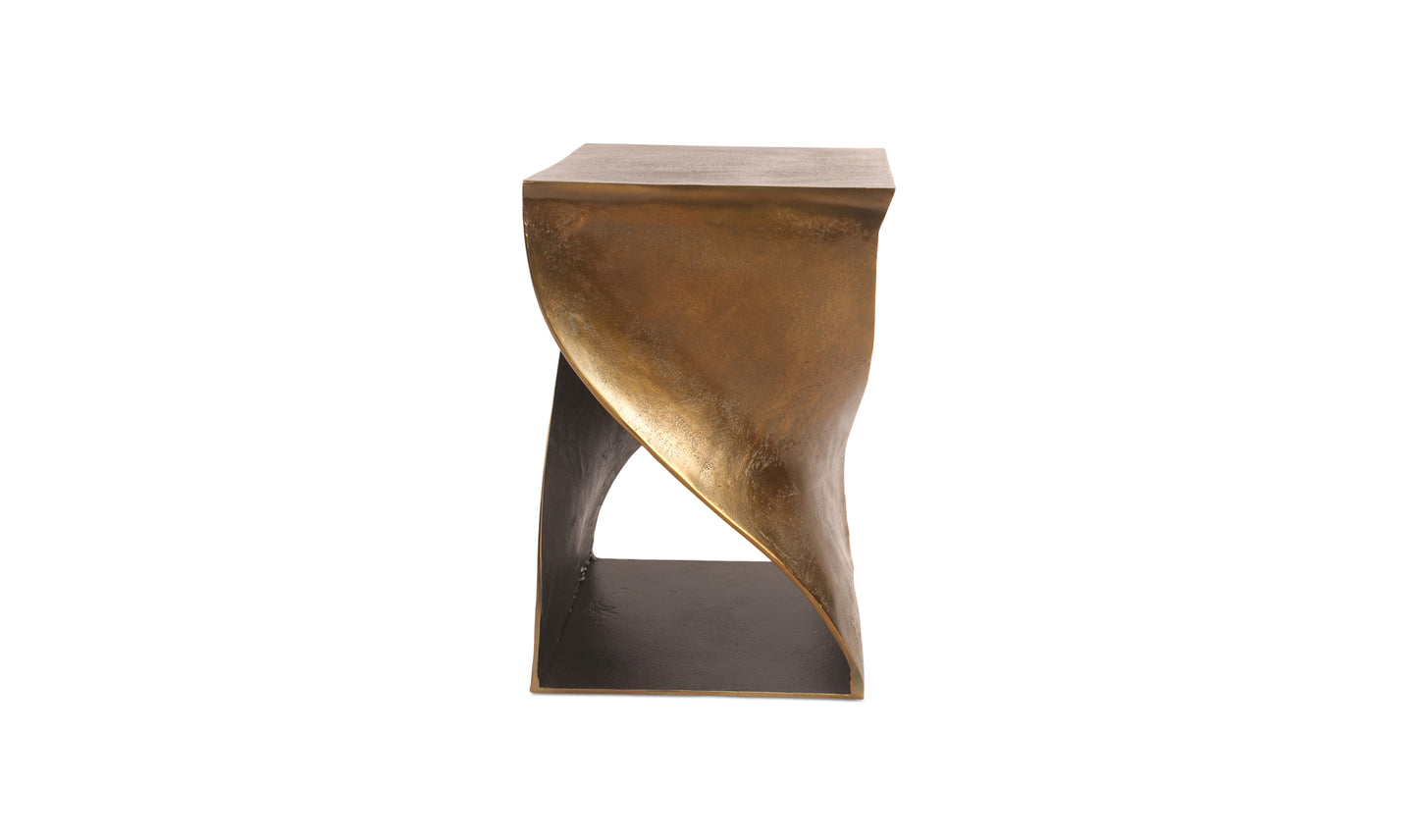 Twist Accent Table Brass