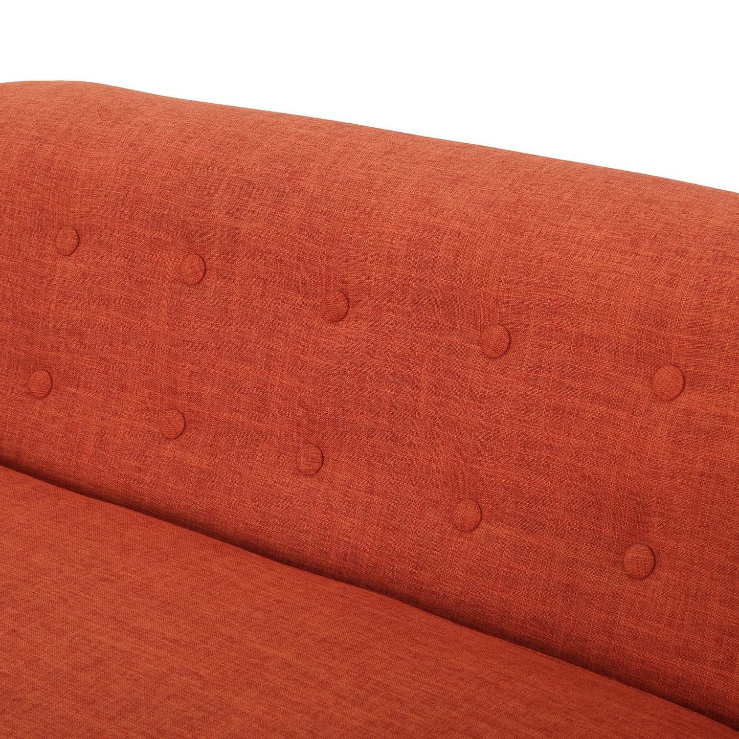 Modern Burnt Orange Double Sofa