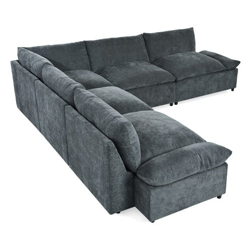 Modular Deep Gray Sectional Sofa