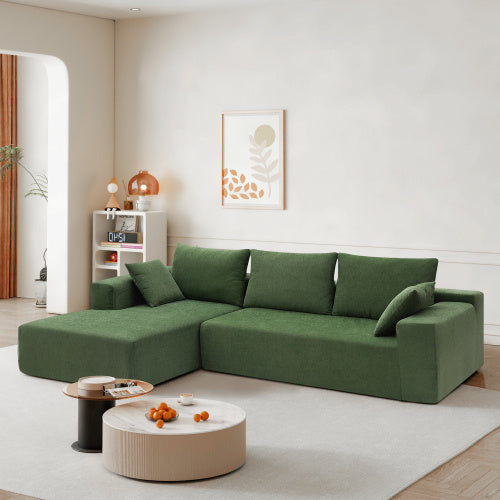 Modular Combination Living Room Sofa Set in Army Green
