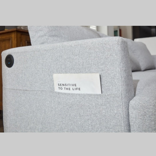 Fabric 3 Seater Couch With 2 USB in Light Green