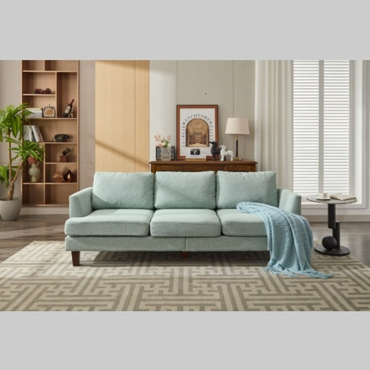 Fabric 3 Seater Couch With 2 USB in Light Green