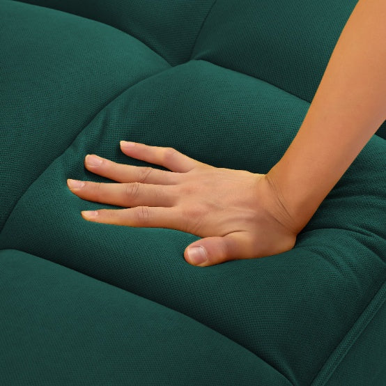 Forest Green Modern Fabric Sofa