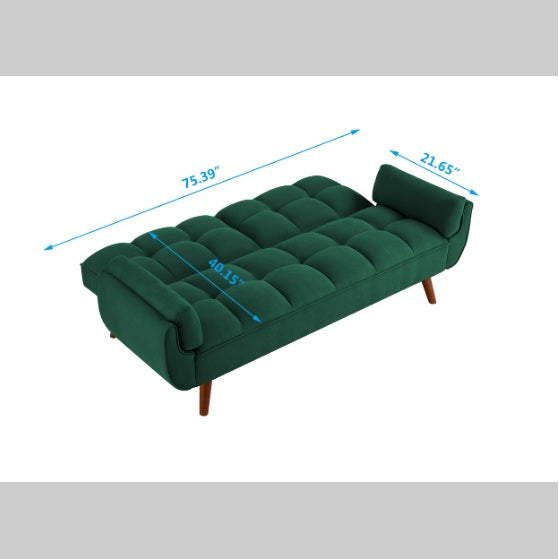 Forest Green Modern Fabric Sofa