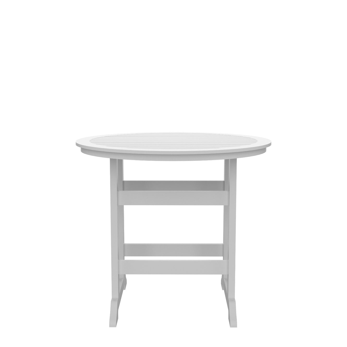HDPE Bar Table, Dining Table, Patio Set, Counter Height Outdoor White   Gray